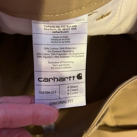 NWOT Carhartt Women’s Cargo Work Pants 8 Short - Picture 6 of 8